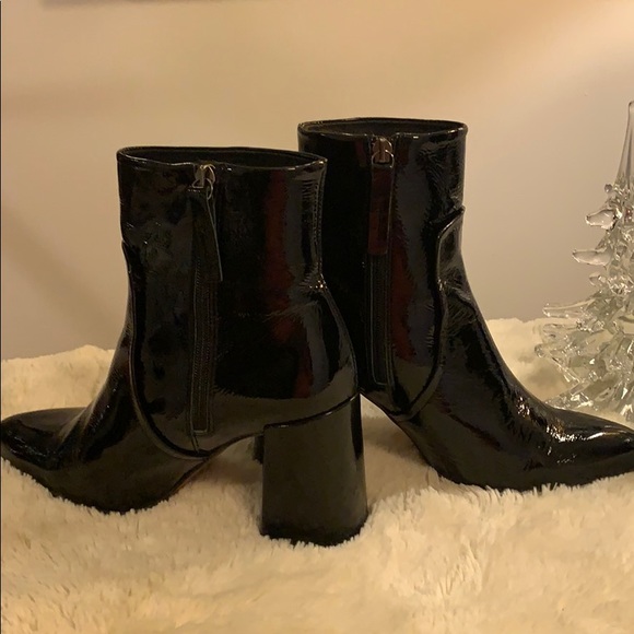 Topshop Black Patent Leather Booties - Picture 6 of 7